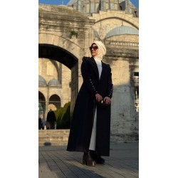 LONG BLACK WOOL BLAZER